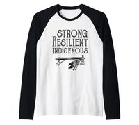 Native American Indian Pride Ancestry Strong Resilient Raglan Baseball Tee