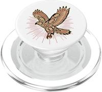 Native American Indian Red-Tailed Hawk & Sun Nature PopSockets PopGrip for MagSafe