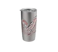 Native American Indian Red-Tailed Hawk & Sun Nature Stainless Steel Insulated Tumbler