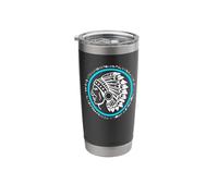 Native American Indian Reservation Pride Turquoise Circle Stainless Steel Insulated Tumbler