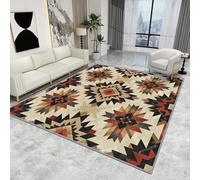 Native American Indian Rugs - Aztec Rug - Abstract Vintage Rugs, Abstract Vintage Carpet, Washable Rug Non Slip Low Pile Soft Large Area Rugs, Aztec Home Decor Gifts, 160 X 230 cm