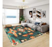 Native American Indian Rugs - Aztec Rug, Tribal Southwestern Rugs for Living Room Bedroom, Washable Non Slip Soft Large Carpet, Patterned Area Rugs & Home Decor 120x170 cm