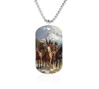 Native American Indian Titanium-Steel Necklace Adjustable Pendant Jewelry for Women Men Gifts