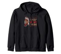 Native American Indian Tribe Chief Indigenous Tribal Pride Zip Hoodie