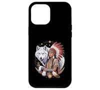 Native American Indian Woman Tribal White Wolf Mother's Day Case for iPhone 12 Pro Max