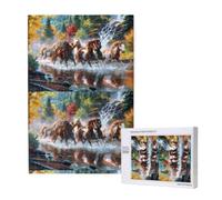 Native American Indians Horses,1000 Pieces Adults Puzzle Game Challenging Puzzles,Jigsaw Puzzles