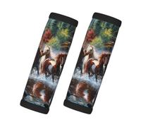 Native American Indians Horses, 2 Pcs Luggage Handle Wrap Grips, Comfort Soft Handle Covers Luggage Tag