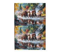 Native American Indians Horses, Jigsaw Puzzles 1000 Pieces, Wooden Jigsaw Family Game Wall Decor for Adults Teens