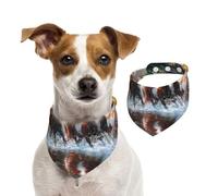 Native American Indians Horses,Pet Bib Scarf Cats Dog Bandana Dogs Towel Bib Adjustable Pet Scarf,M