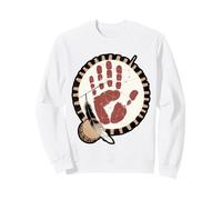 Native American Indigenous Red Hand Indian Blood Themed Sweatshirt