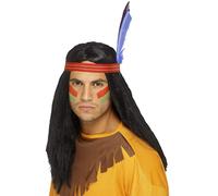 Native American Inspired Brave Wig Smiffys Black One Size