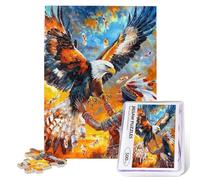 Native American Jigsaw Puzzles for Adults 500 Pieces Eagle and Beautiful Indian Woman Puzzle Colorful Native American Wooden Puzzle Eagle Puzzles for Family Friends Activities Fun Games Home Decor