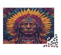 Native American Leader Puzzle 52x38cm/1000pcs Erwachsene Puzzle,Home Decor