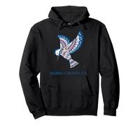 Native American Marin County Kingfisher Bird California Pullover Hoodie