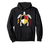 Native American Medicine Wheel Indigenous Turtle Spirit Pullover Hoodie