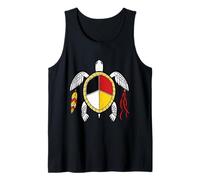Native American Medicine Wheel Indigenous Turtle Spirit Tank Top