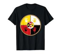 Native American Medicine Wheel MMIW Value Graphic T-Shirt, Men, Black, L