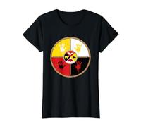Native American Medicine Wheel MMIW Value Graphic T-Shirt, Women, Black, XS