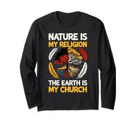 Native American Medicine Wheel Nature is My Religion Long Sleeve T-Shirt