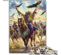 Native American Men Jigsaws Puzzles 1000 Pieces for Adults Gifts, Suitable for Ages 14 And Up Improve Memory Gifts Ideas (26x38cm)
