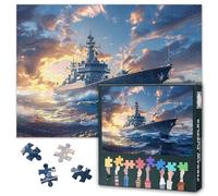 Native American Navy Warship Decor Military Aircraft Carrier 1000 Piece Jigsaw Puzzle for Adults - Military Ship, Cardboard Puzzles for Adults & Family, Challenging Adult Puzzle Games 20X27inch