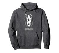 Native American Orange Day Truth & Reconciliation Pullover Hoodie, Adult Unisex, Dark Heather Grey, M