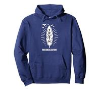 Native American Orange Day Truth & Reconciliation Pullover Hoodie, Adult Unisex, Navy, M