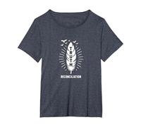 Native American Orange Day Truth & Reconciliation T-Shirt, Women's Plus, Heather Blue, 3X