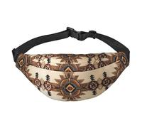 Native American Painting Boys Crossbody Waist Bag, Large Travel Fashion Waist Bag for Sports, Running, Cycling, Traveling, Fishing
