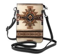 Native American Painting Crossbody phone bag with flip cover and card slot, perfect for travel, everyday use, and outdoor use.