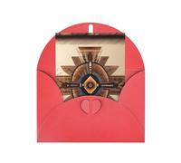 Native American Painting Greeting Card, 4x6 Inches, Heart-Shaped Envelope Packaging, &Suitable For All Occasions.