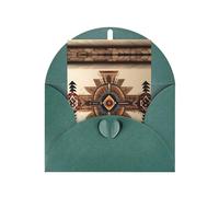 Native American Painting Greeting card, blank inner page, includes envelope, 10 cm x 15 cm, for anniversary and party invitations.