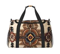 Native American Painting Hand Travel Bag.Fashionable Design, Large Storage Capacity, Suitable For Business Trips And Short Trips., Black, One Size