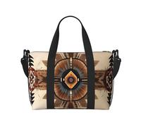 Native American Painting Hand Travel Bag. For Men And Women. Durable Material And Stylish Design, Suitable For Business And Leisure Travel., Black, One Size