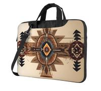 Native American Painting Laptop Bag Portable Handbag, Safe Protective Inner Lining for Business Trip and Office Use, Black, 13 inch
