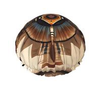 Native American Painting One Size Double-layer shower cap prevents hair from getting tangled during showering and skincare.