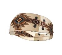 Native American Painting Pattern Sports Sweatband Headscarf Head Bands for Women Men Suitable for Running Yoga Fitness Football