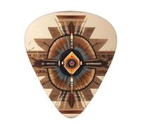 Native American Painting Patterned Guitar Picks, 12-Piece Set, Suitable for Bass and Electric Guitar Playing, Ideal for Beginners
