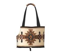 Native American Painting Printed Portable pet Shoulder Bag, Suitable for Small Dogs and Cats, Shopping and Travel Dual-Purpose Bag