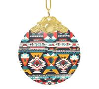 Native American Pattern Christmas Glass Sign Party Supplies Festive Decor Ornaments For Holiday Party Atmosphere