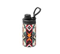 Native American Pattern Print 12 Oz Insulated Double Walled Stainless Steel Metal Water Bottle for Cold Hot Drink