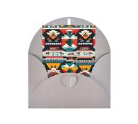 Native American Pattern Print Adorable Blank Cards& Envelopes,Unique Designs Perfect for Festivals, Invitations