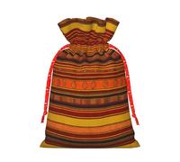 Native American Pattern Print Christmas Drawstring Holiday Candy Bag Xmas Sacks Reusable Wrapping Bags Party Favor