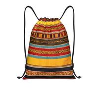 Native American Pattern Print Cinch Sack Pack Sport Sack Waterproof Unisex String Backpack For Hiking Men Outdoor 36X42Cm