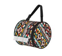 Native American Pattern Print Cylinder Bathroom Tissue Holder With Buckle Strap, Portable Paper Case For Road Trips