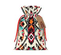 Native American Pattern Print Gift Bags,Cute And Stylish Presents Packaging With Drawstring