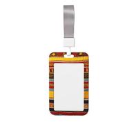 Native American Pattern Print Heavy Duty Badge Holder with Retractable Reel, Id Badge Holder Key Card Work Badge Clip for Nurse Teacher Student Office Women Men