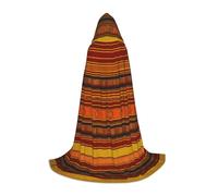 Native American Pattern Print Hooded Robe Adult Wizard Robes Monk Priest Cloak Halloween Cosplay Knight Hood Cape, Black, S