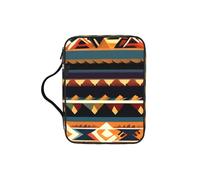 Native American Pattern Print Large Bible Cover Bag, Carrying Book Case Church Bag Bible Protective With Zippered And Handle