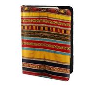Native American Pattern print Leather Card Case Travel Accessories Passport Holder Cover Wallet for Women Men, Black, One Size